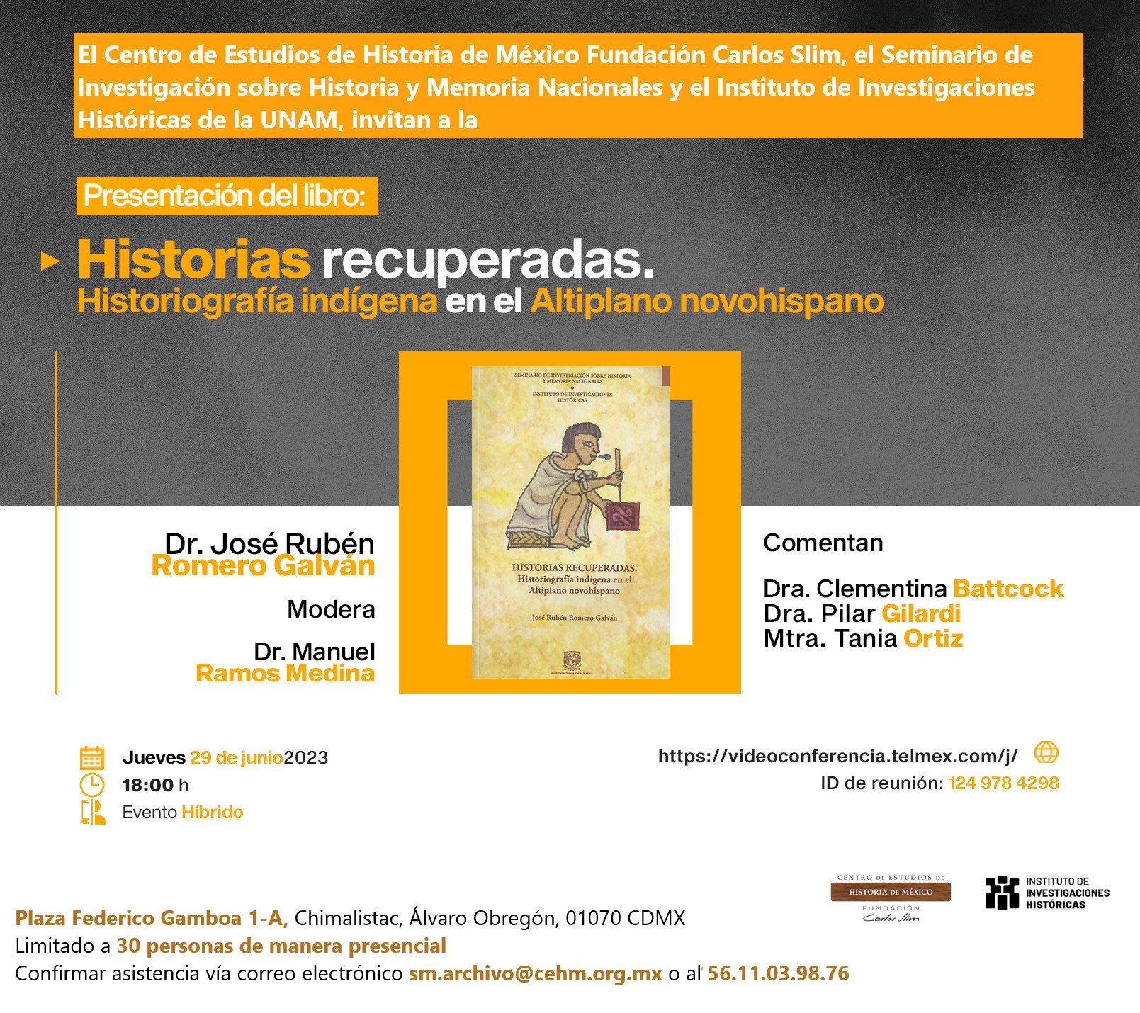 Presentación libro Historias recuperadas. Historiografía indígena en el Altiplano novohispano